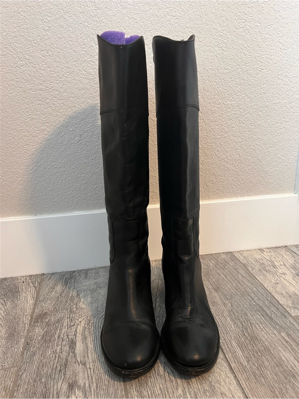 Patricia Nash Black Over-the-Knee Leather Boots